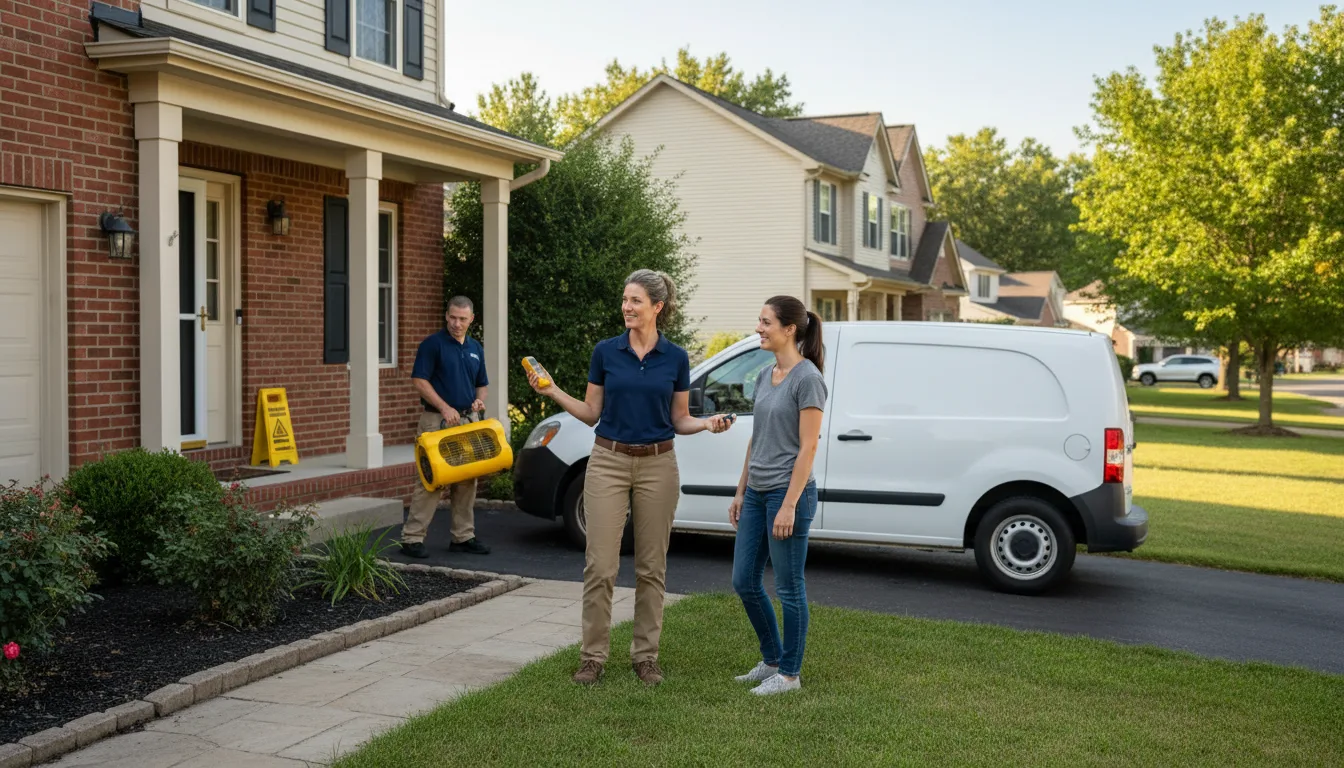 Residential water damage restoration in Bon Aqua, TN